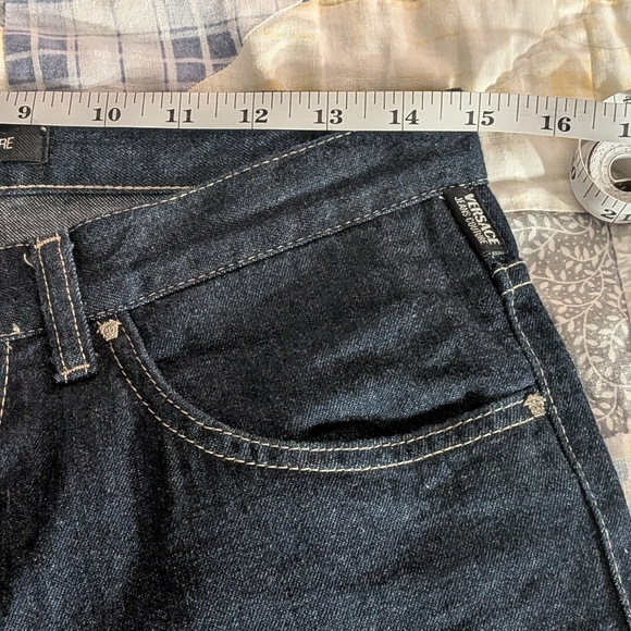 Versace Men's Straight Leg blue Jeans 30 x 32.5 in Like New Condition - Picture 13 of 13